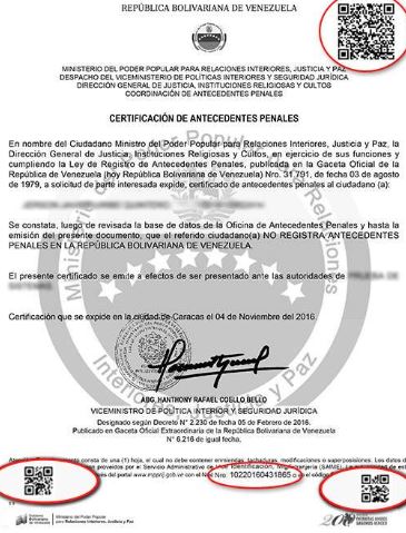 Certificado De Antecedentes Penales Venezuela Tramites Publicos